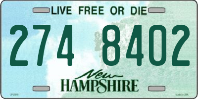 NH license plate 2748402