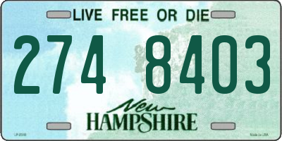 NH license plate 2748403