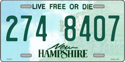 NH license plate 2748407