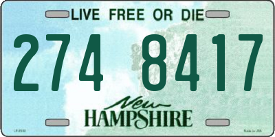 NH license plate 2748417