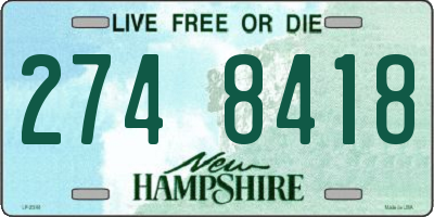 NH license plate 2748418