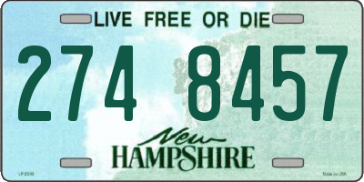 NH license plate 2748457