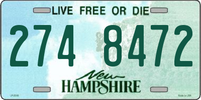 NH license plate 2748472