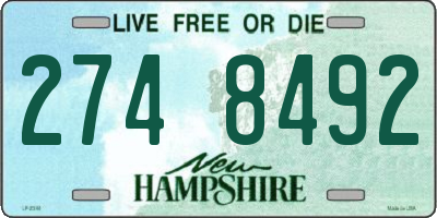 NH license plate 2748492