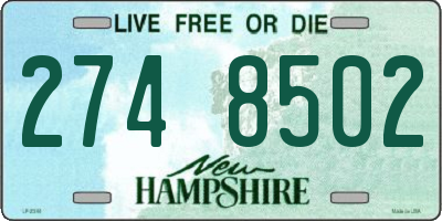 NH license plate 2748502