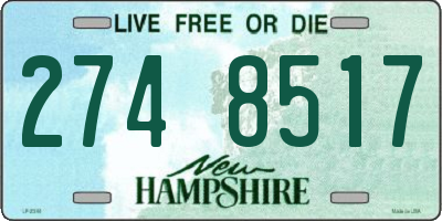 NH license plate 2748517