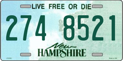 NH license plate 2748521