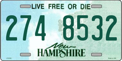 NH license plate 2748532