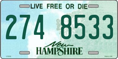 NH license plate 2748533