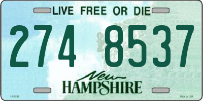 NH license plate 2748537
