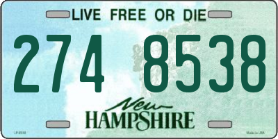 NH license plate 2748538