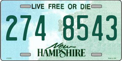 NH license plate 2748543