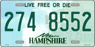 NH license plate 2748552
