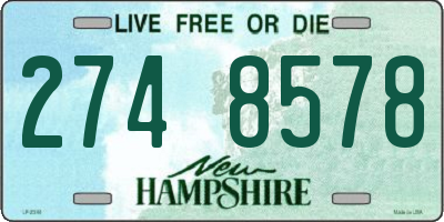 NH license plate 2748578