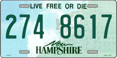 NH license plate 2748617