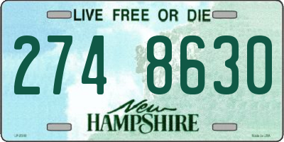 NH license plate 2748630