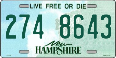NH license plate 2748643