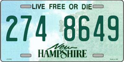 NH license plate 2748649