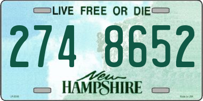 NH license plate 2748652
