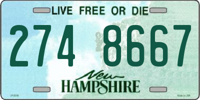 NH license plate 2748667