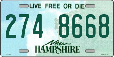 NH license plate 2748668
