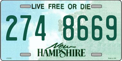 NH license plate 2748669