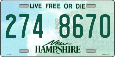 NH license plate 2748670