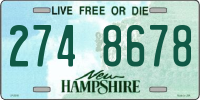 NH license plate 2748678