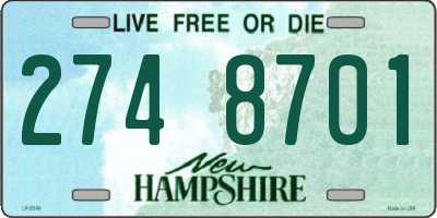 NH license plate 2748701