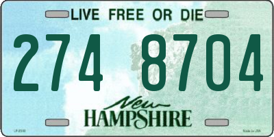 NH license plate 2748704