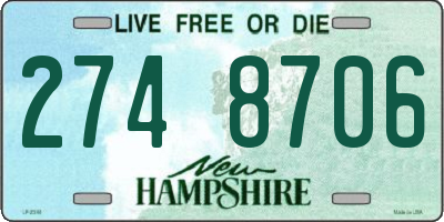 NH license plate 2748706