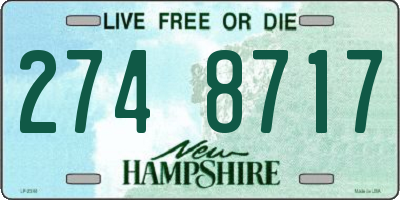 NH license plate 2748717
