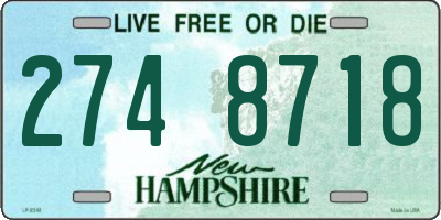 NH license plate 2748718