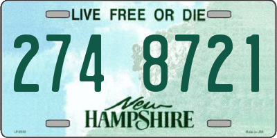 NH license plate 2748721
