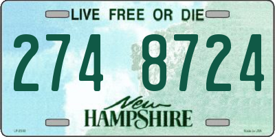 NH license plate 2748724