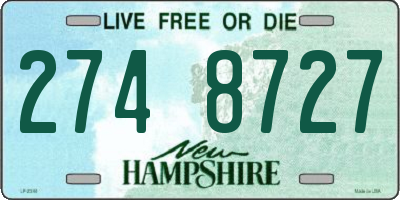 NH license plate 2748727