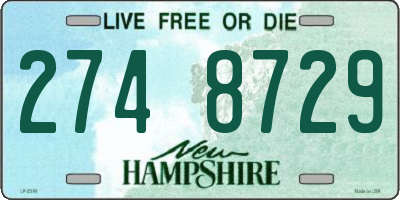 NH license plate 2748729