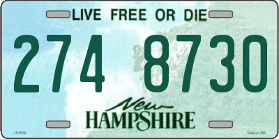 NH license plate 2748730