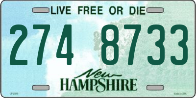 NH license plate 2748733