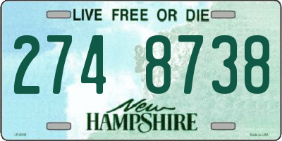 NH license plate 2748738