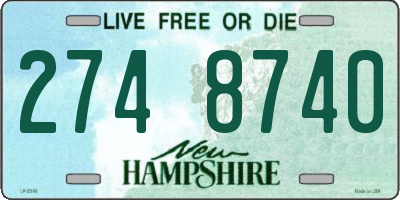 NH license plate 2748740