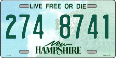 NH license plate 2748741
