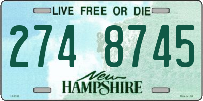 NH license plate 2748745