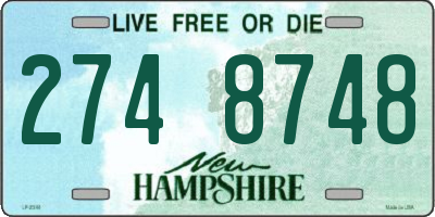 NH license plate 2748748
