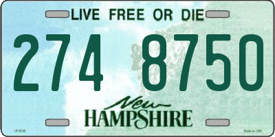 NH license plate 2748750