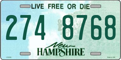 NH license plate 2748768