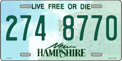 NH license plate 2748770