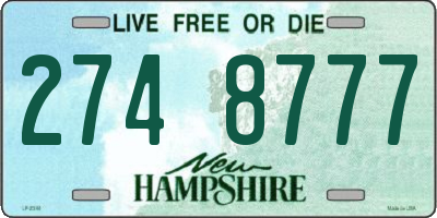 NH license plate 2748777