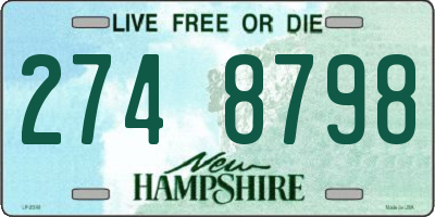 NH license plate 2748798