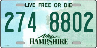 NH license plate 2748802